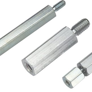 Distanziale filettato Esagonale Maschio/Femmina, in Acciaio Zincato, L. 11mm, M3, Ø est 5.5mm