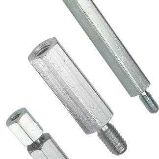 Distanziale filettato Esagonale Maschio/Femmina, in Acciaio Zincato, L. 20mm, M2.5, Ø est 5mm