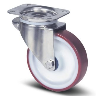 Ruota per carrelli orientabile Tente in Poliuretano, Ø 80mm, 200kg