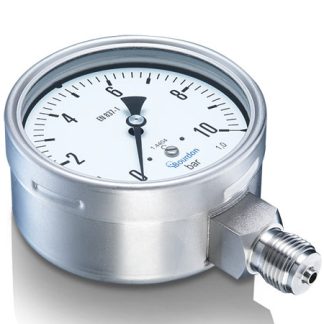 Manometro Bourdon, 0bar → 60bar max, Ø est. 100mm, Cert. ISO