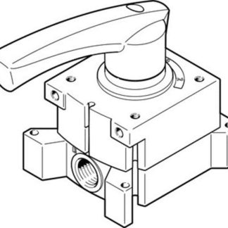 Valvola pneumatica a controllo manuale Festo, 4/3 Exhausted, G 1/8