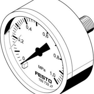 Manometro Festo, 0bar → 10bar max, Ø est. 40mm, Cert. ISO