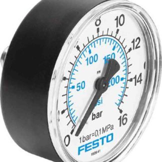 Manometro Festo, 0bar → 16bar max, G 1/4, Ø est. 50mm, Cert. ISO