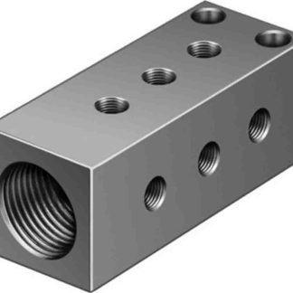 Manifold Festo, serie FR, 1 ingresso M30 femmina, 9 uscite G 1/8 Femmina, in Alluminio 16 bar
