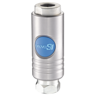 Attacco rapido di sicurezza PREVOST serie prevoS1 ISI 11, Filettato G 1/2 Femmina, in Acciaio inossidabile, 16bar max,