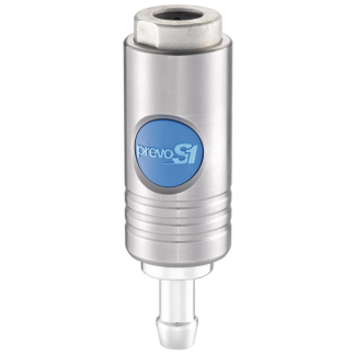 Attacco rapido di sicurezza PREVOST serie prevoS1 ISI 11, Portagomma, in Acciaio inossidabile, 16bar max, ISO B11