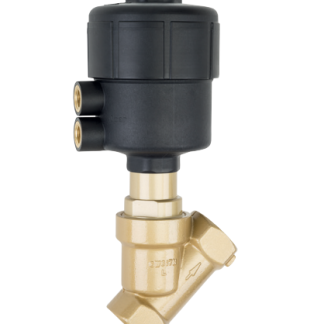 Valvola di processo ad azionamento pneumatico Buschjost, con sede angolare, Normalmente chiuso, 1 1/4poll, 7 bar max