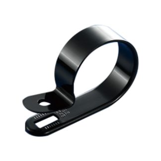 Fermaglio a P in Nylon 66 RS PRO, Ø interno 9.5mm, Ø foro 5mm