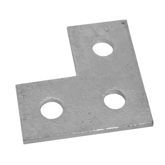 Staffa A forma di L in Acciaio inossidabile RS PRO, 3 fori, dimensioni 86 x 86mm