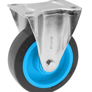 Ruota per carrelli non orientabile Guitel Hervieu in Gomma elastica RESILEX, Ø 125mm, 250kg