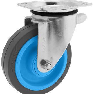 Ruota per carrelli orientabile Guitel Hervieu in Gomma elastica RESILEX, Ø 160mm, 350kg