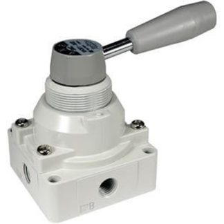 Valvola pneumatica a controllo manuale SMC, Pneumatic Relay, con Maniglia, Rc 1/4