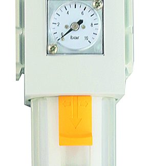 Filtro regolatore RS PRO EA2000, attacco G 1/4, filtrazione 40μ, 10 bar max