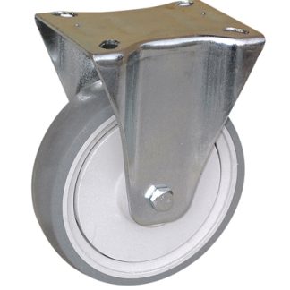 Ruota per carrelli non orientabile Guitel Hervieu in Gomma termoplastica, Ø 100mm, 150kg