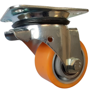 Ruota per carrelli orientabile Guitel Hervieu in Poliuretano, Ø 100mm, 400kg