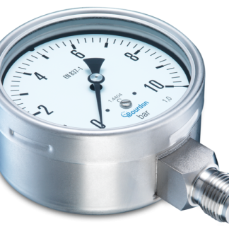 Manometro Bourdon, 0bar → 2.5bar max, NPT 1/2, Ø est. 100mm
