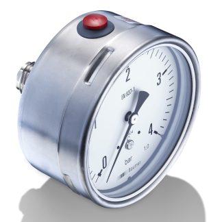 Manometro Bourdon, 0bar → 1bar max, G 1/2, Ø est. 100mm