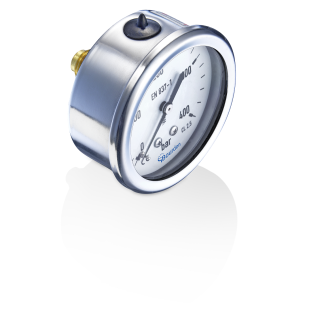 Manometro Bourdon, 0bar → 40bar max, G 1/4, Ø est. 63mm