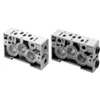 Base manifold EMERSON – AVENTICS 1825504023, 1 stazioni, filettatura G 1/4, Alluminio