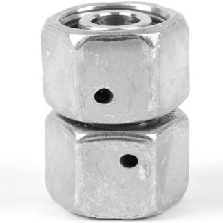 Raccordo diritto da girevole a girevole Parker, connettore A: Maschio cono 24° DIN, B: Maschio cono 24° DIN, in Acciaio