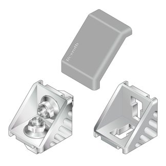 Cappuccio per spigolo in PP Grigio Bosch Rexroth