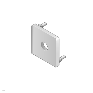 Elemento di compensazione radiale Bosch Rexroth in PA, per profili da 30x30, scalanatura da 8mm, L. 30mm