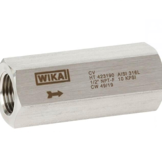 Valvola di ritegno idraulica WIKA, Singola