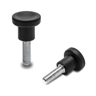 Manopola Rotonda Elesa in Poliammide rinforzata con fibra di vetro, M8 x 30 x 27mm