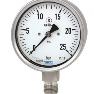 Manometro WIKA, 0MPa → 0.4mPa max, G 1/4, Ø est. 63mm