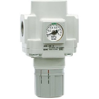 Regolatore pneumatico SMC serie AR, attacco G 1/4, G 3/8, 0.05MPa → 0.85MPa