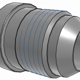 Riduttore filettato dritto idraulico Parker, connettore A: UNF 1 5/16-12 femmina, B: UNF 1 1/16-12 maschio