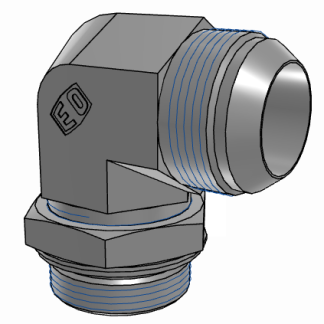 Perno maschio idraulico Parker, connettore A: M42 maschio, B: UNF 1 5/8-12 maschio