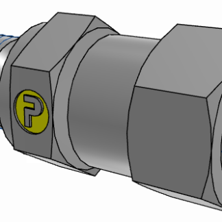 Perno maschio idraulico Parker, connettore A: M12 maschio, B: UNF 1/2-20 femmina