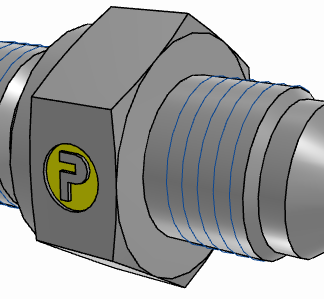 Perno maschio idraulico Parker, connettore A: M14 maschio, B: UNF 1/2-20 maschio