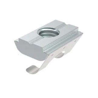 Blocco scorrevole RS PRO in Acciaio zincato, per profili da 40 mm → 60 mm, scalanatura da 10mm, M5, L. 20mm