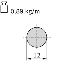 Barra, Ø 12mm x 2.9m