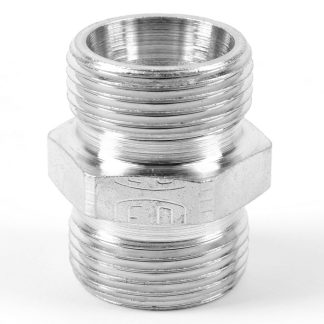 Raccordo diritto da tubo a tubo Parker, connettore A: Maschio cono 24° DIN, B: Maschio cono 24° DIN, in Acciaio