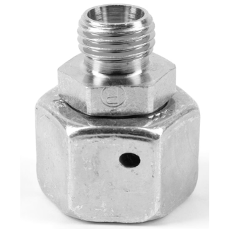 Da tubo diritto a girevole Parker, connettore A: Maschio cono 24° DIN, B: Maschio cono 24° DIN, in Acciaio