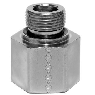 Riduttore diritto da porta a porta Parker, connettore A: Maschio BSPP, B: Femmina BSPP, in Acciaio