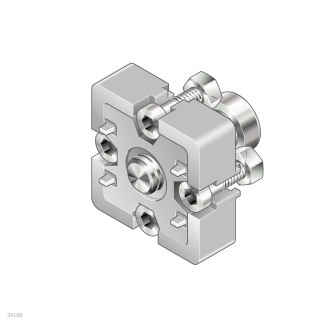 Connessione terminale Bosch Rexroth, per profili da 45 x 45 mm, scalanatura da 10mm