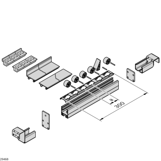 Rullo trasportatore Bosch Rexroth Ø 32mm x 32mm