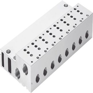 Manifold Festo MHA4-PR6-3-1/4, 6 stazioni, filettatura G 1/4, G 3/8, Lega di alluminio