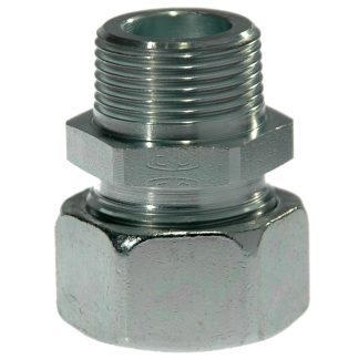Girevole idraulico Parker, connettore A: Maschio metrico svasato 24°, B: R 1/4 Maschio
