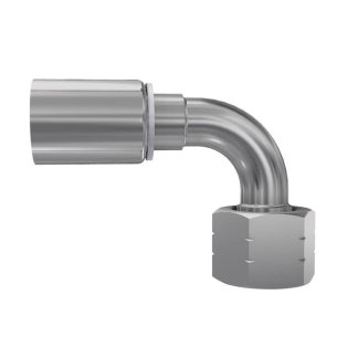 Raccordo tubo flessibile crimpato Parker, connettore A: 1/4 poll., B: 1/4 poll.