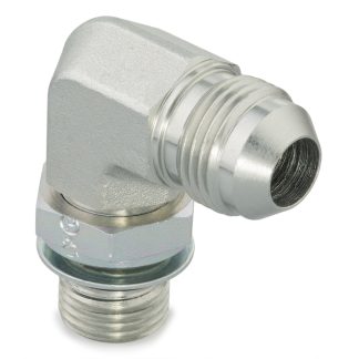 Raccordo tubo a compressione a gomito idraulico Parker, connettore A: 10 mm, B: M14