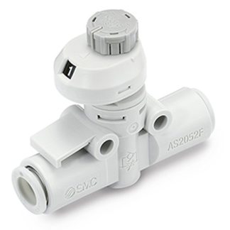 Regolatore di velocità SMC serie AS, ingresso tubo 8mm, uscita tubo 8mm