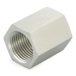 Adattatore filettato dritto idraulico Parker, connettore A: 1/2-14 BSPP femmina, B: BSPP 1/4-19 femmina