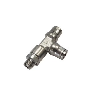 Push Fit Equal Tee Legris 3603 08 10, in Ottone