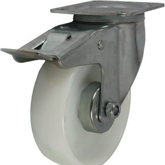 Ruota per carrelli orientabile con freno RS PRO in Nylon, Ø 100mm, 150kg