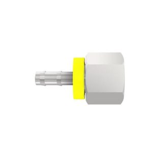 Raccordo tubo flessibile crimpato Parker, connettore A: Tubo da 3/8 poll., B: Maschio metrico svasato 24°